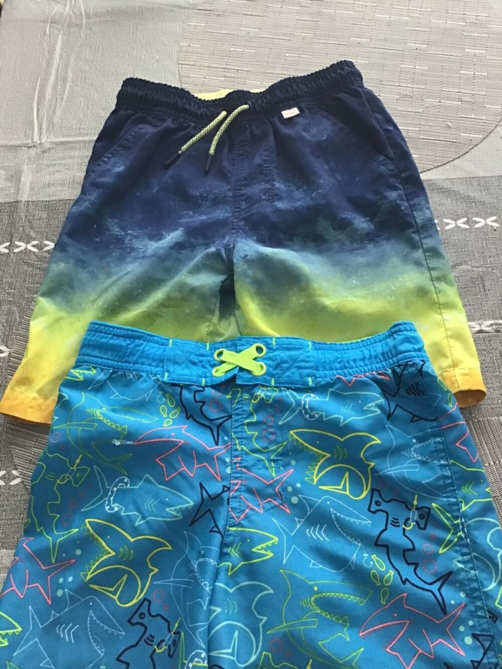 Lot of 2 Cat and Jack Boy's Swim Trunks Size 6-7